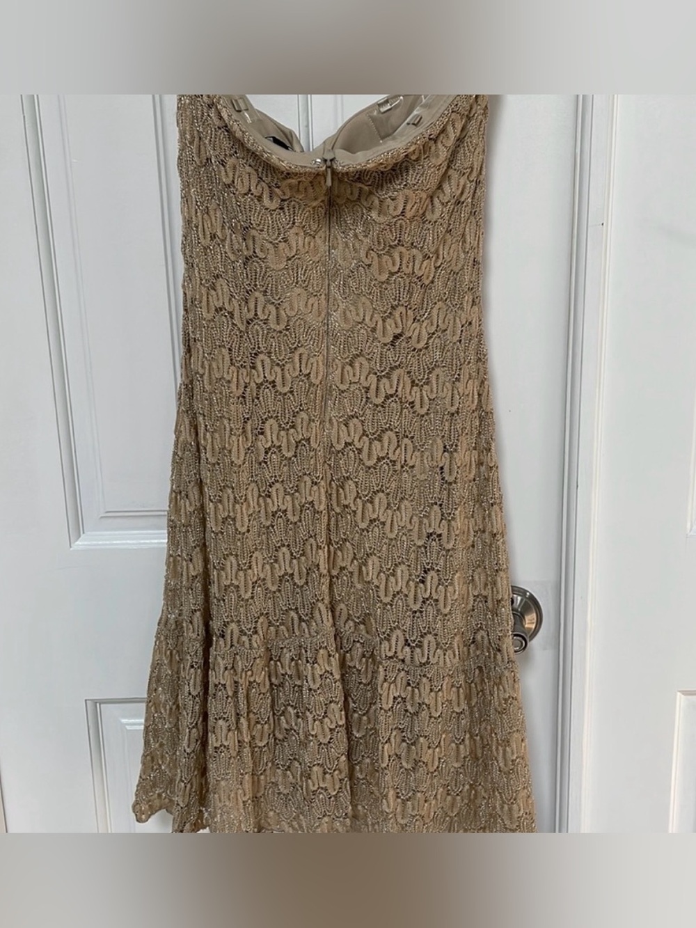 Cache Gold Knit Dress - Picture 4 of 7